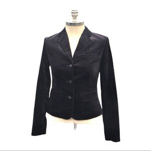 Calvin Klein lined black velvet blazer sz 6